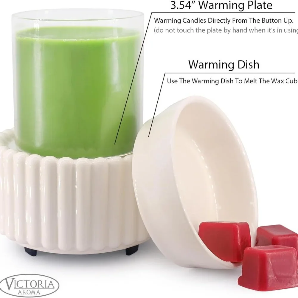Ceramic Wax Melt Warmer 3-in-1 Candle Wax Warmer for Scented Wax Melter Electric